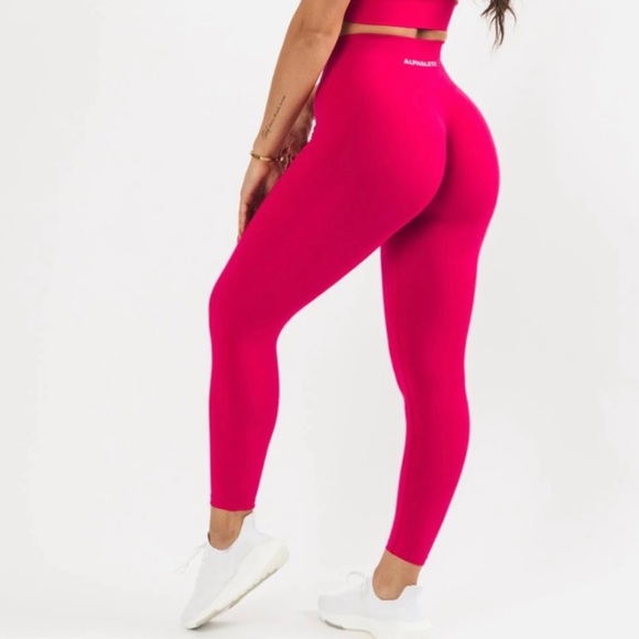 Alphalete Pants - Alphalete Hot Pink Amplify Leggings